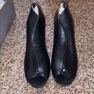 Black Heels with gold trimming